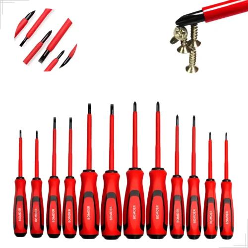 Kit 12 Jogo Chaves Isoladas Imã Fenda E Phillips Eletricista