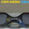 Hoverboard 6.5 (CL) Preto com Raios Coloridos