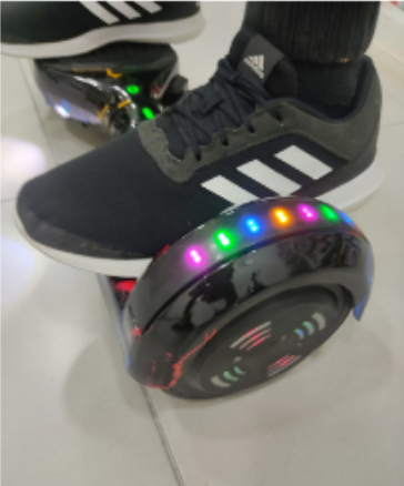 Hoverboard 6.5 (CL) Preto com Raios Coloridos