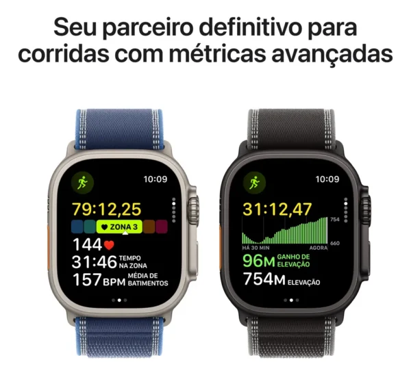 Apple Watch Ultra 3 GPS + Cellular • Caixa preta de titânio – 49 mm • Pulseira loop Alpina preta – M - Distribuidor Autorizado